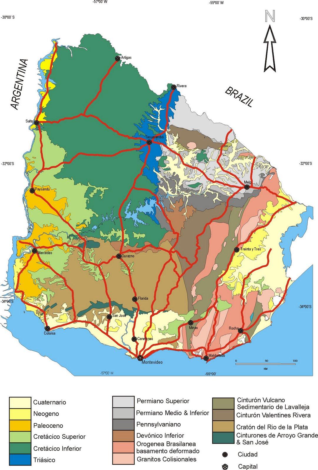 ウルグアイの気候地図 地図のウルグアイの気候 南米 ア