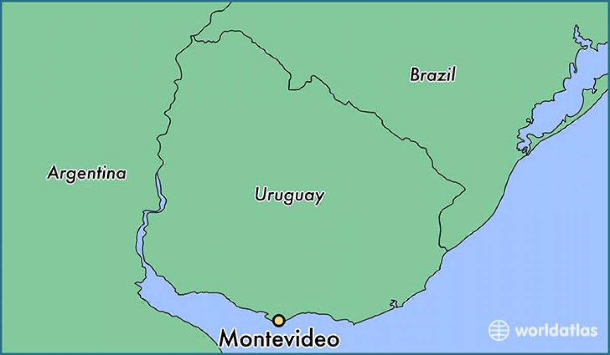 地図のウルグアイモンテビデオ