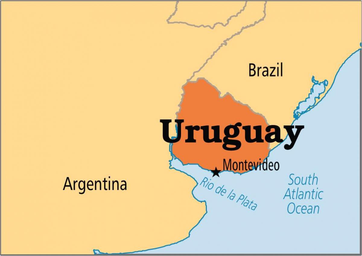 ウルグアイの資本を地図