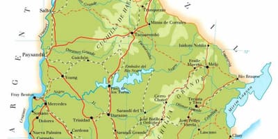 地図のウルグアイ地理学