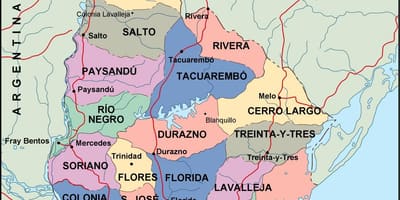 地図のウルグアイマルドナド