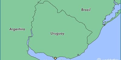 地図のウルグアイモンテビデオ